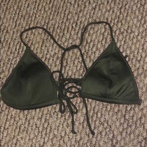 Olive green bikini top